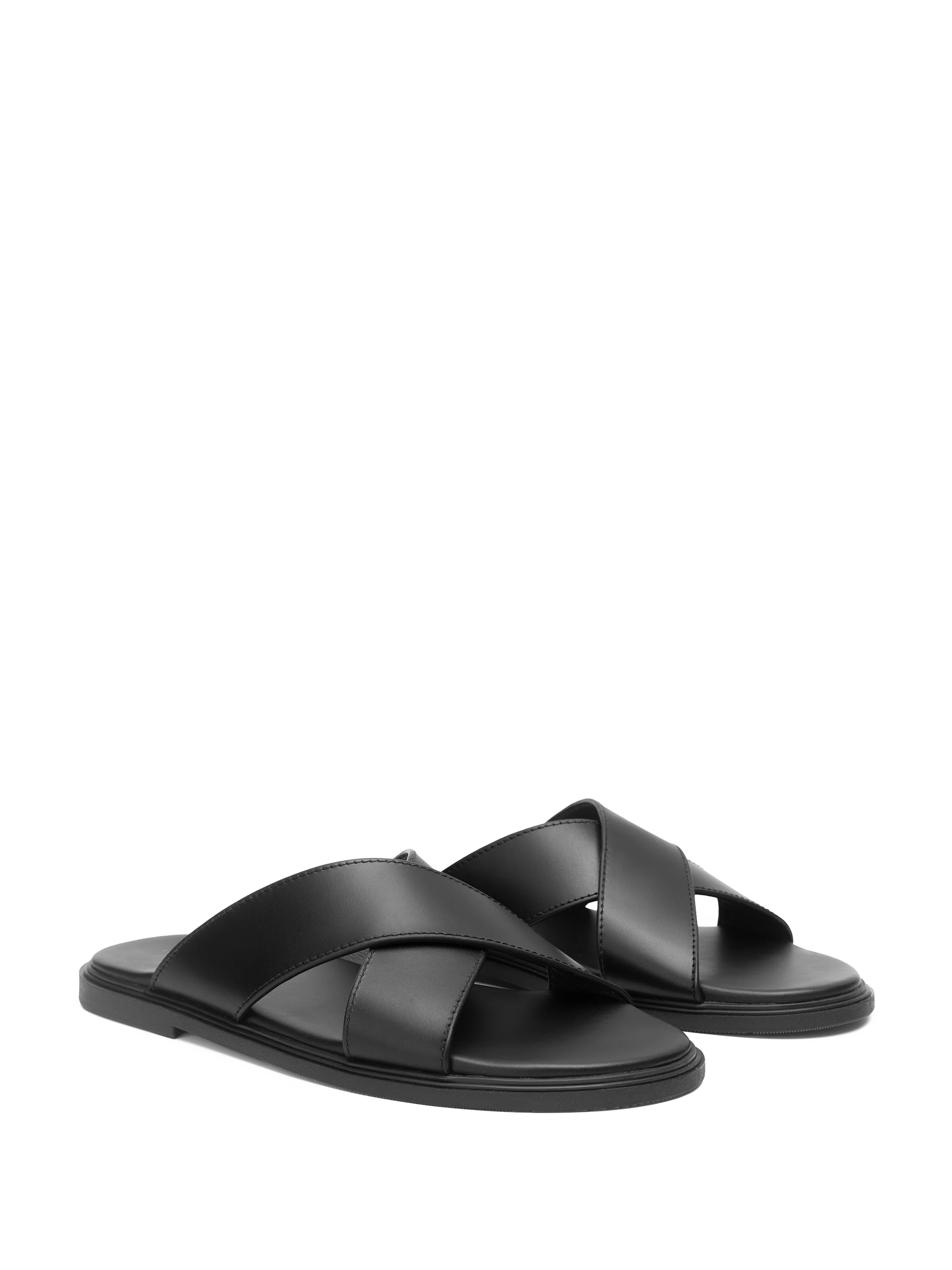 Dép da nam quai chéo R&F SD001