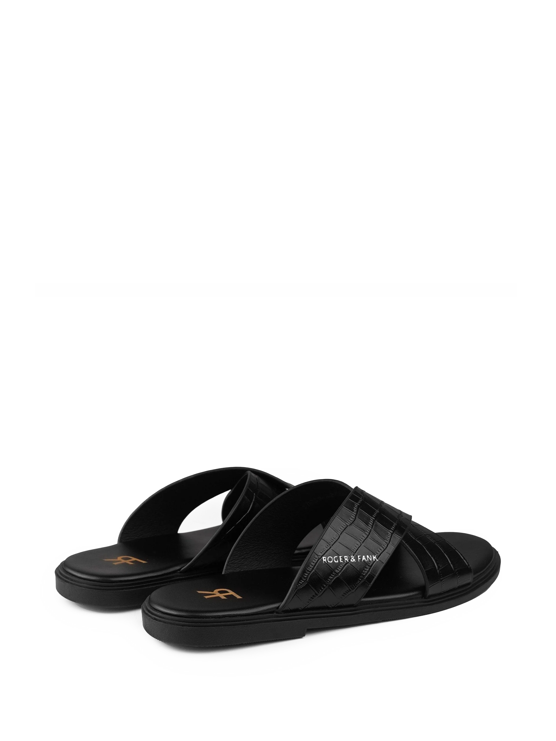 Dép da nam quai chéo R&F SD039