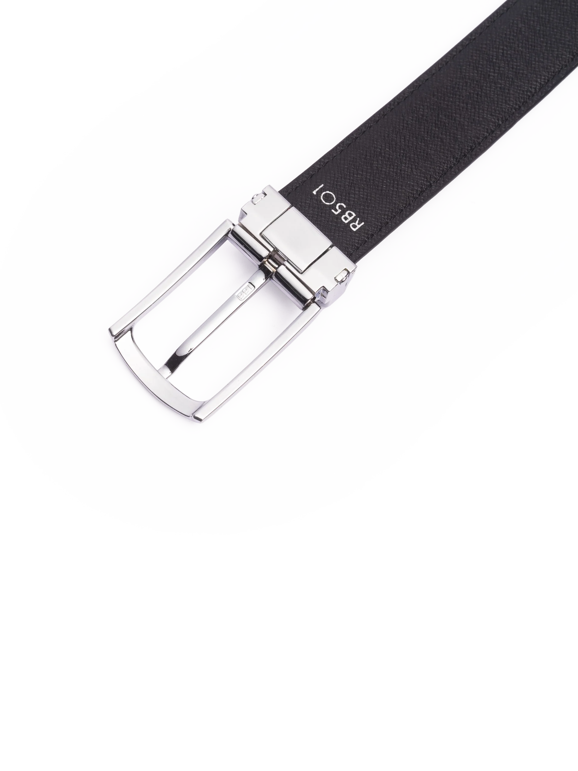 2 Thắt lưng da 2 mặt đen & x đen 2.8cm - RB501