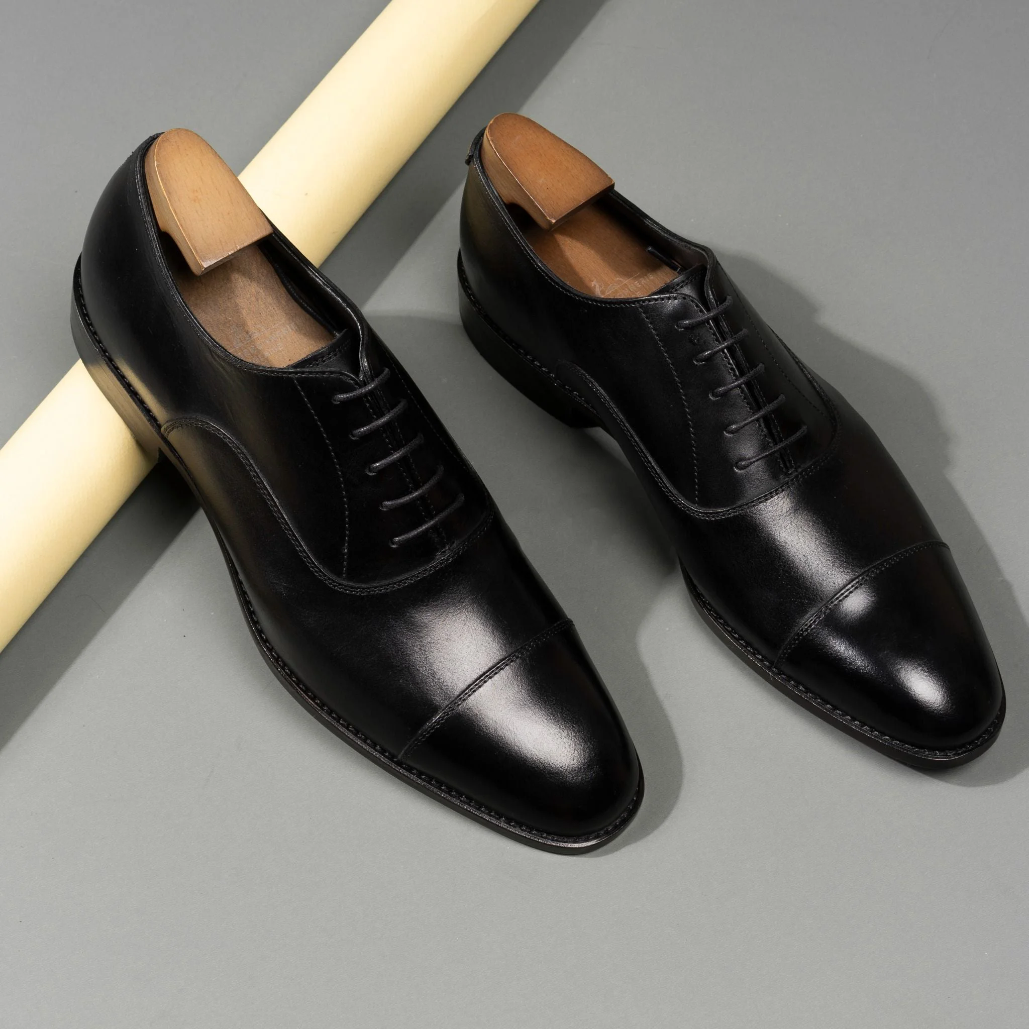 Giày da oxford cap toe cao cấp-OF104-38