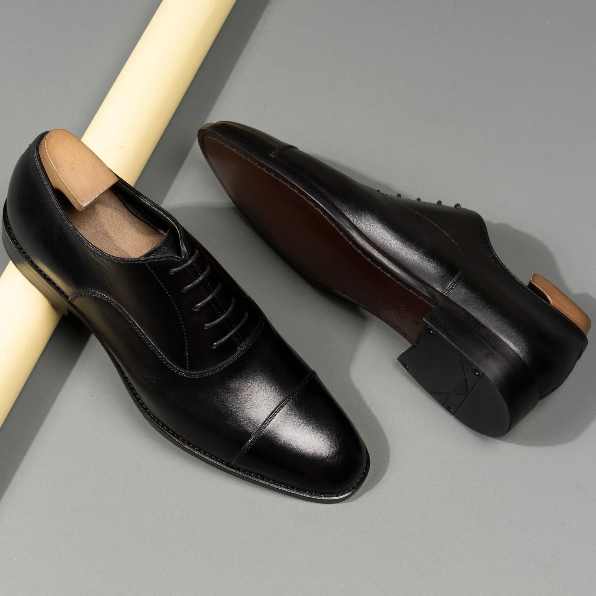 Giày da oxford cap toe cao cấp-OF104-38