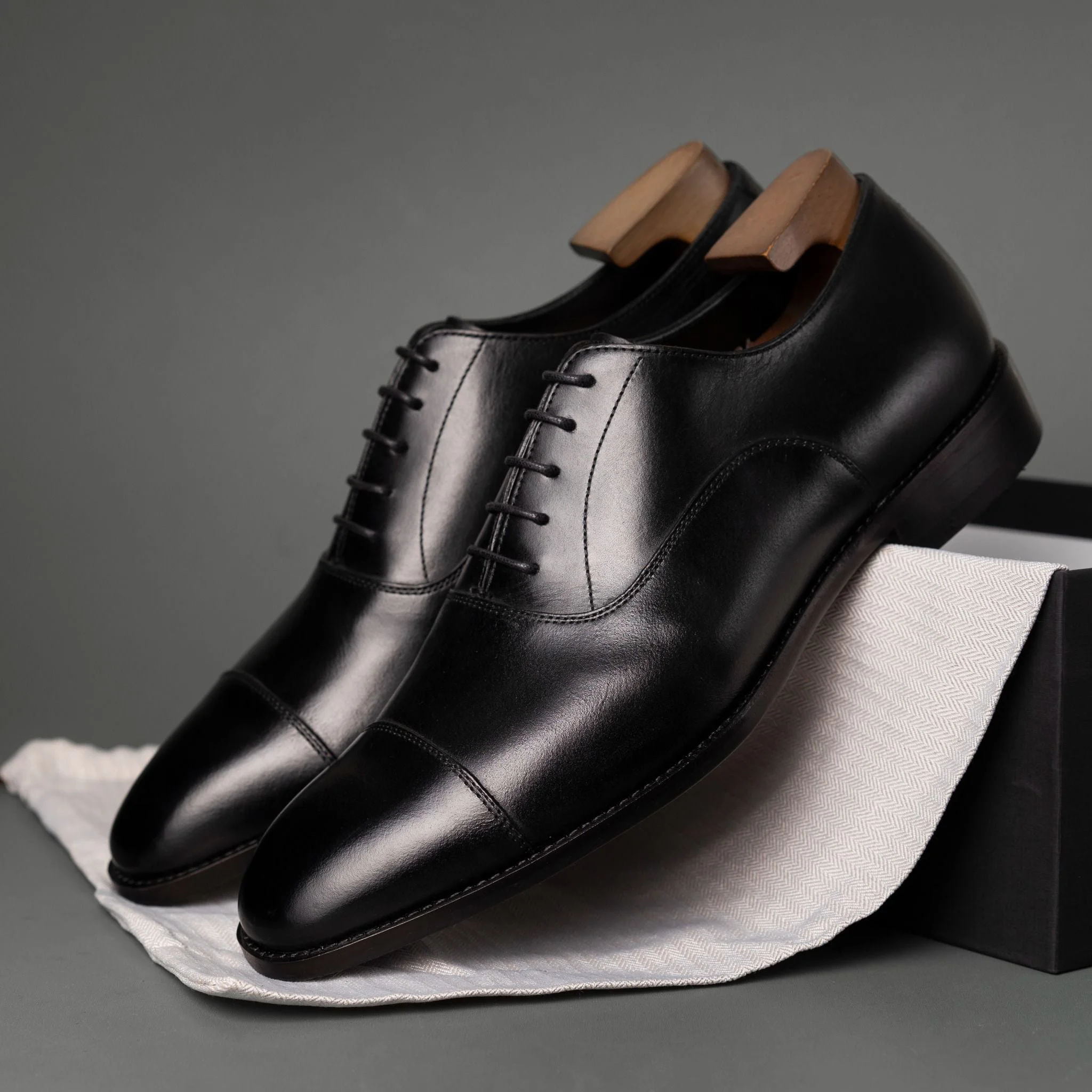 Giày da oxford cap toe cao cấp-OF104-38