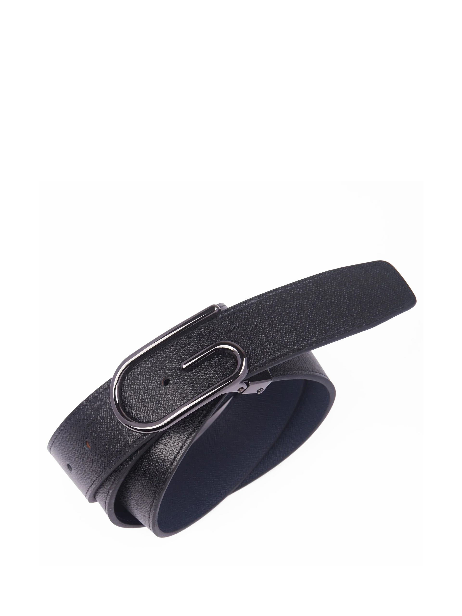 rb2493 Thắt lưng da 2 mặt đen & xanh 3.5cm - RB249