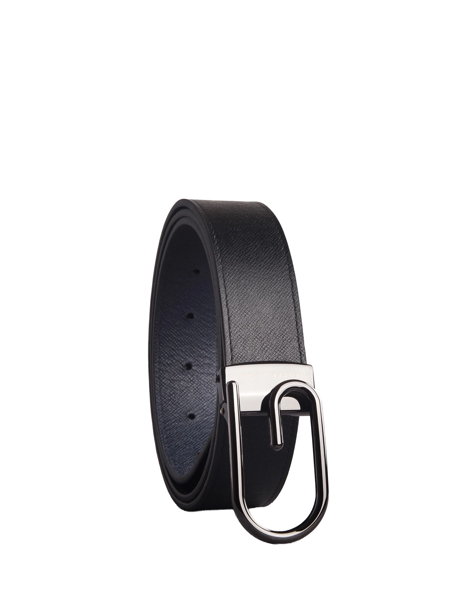 rb2494 Thắt lưng da 2 mặt đen & xanh 3.5cm - RB249