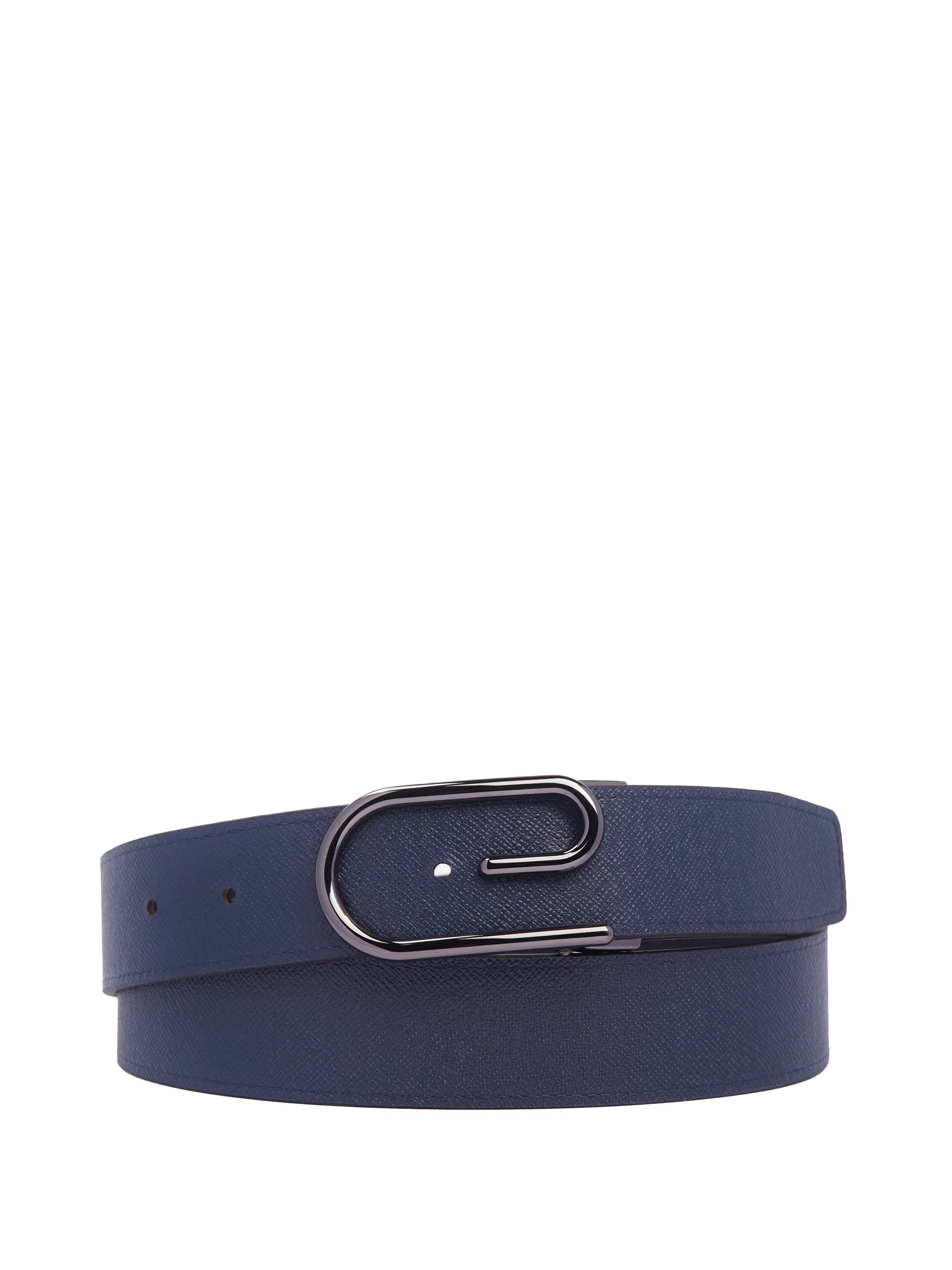 rb2496 Thắt lưng da 2 mặt đen & xanh 3.5cm - RB249