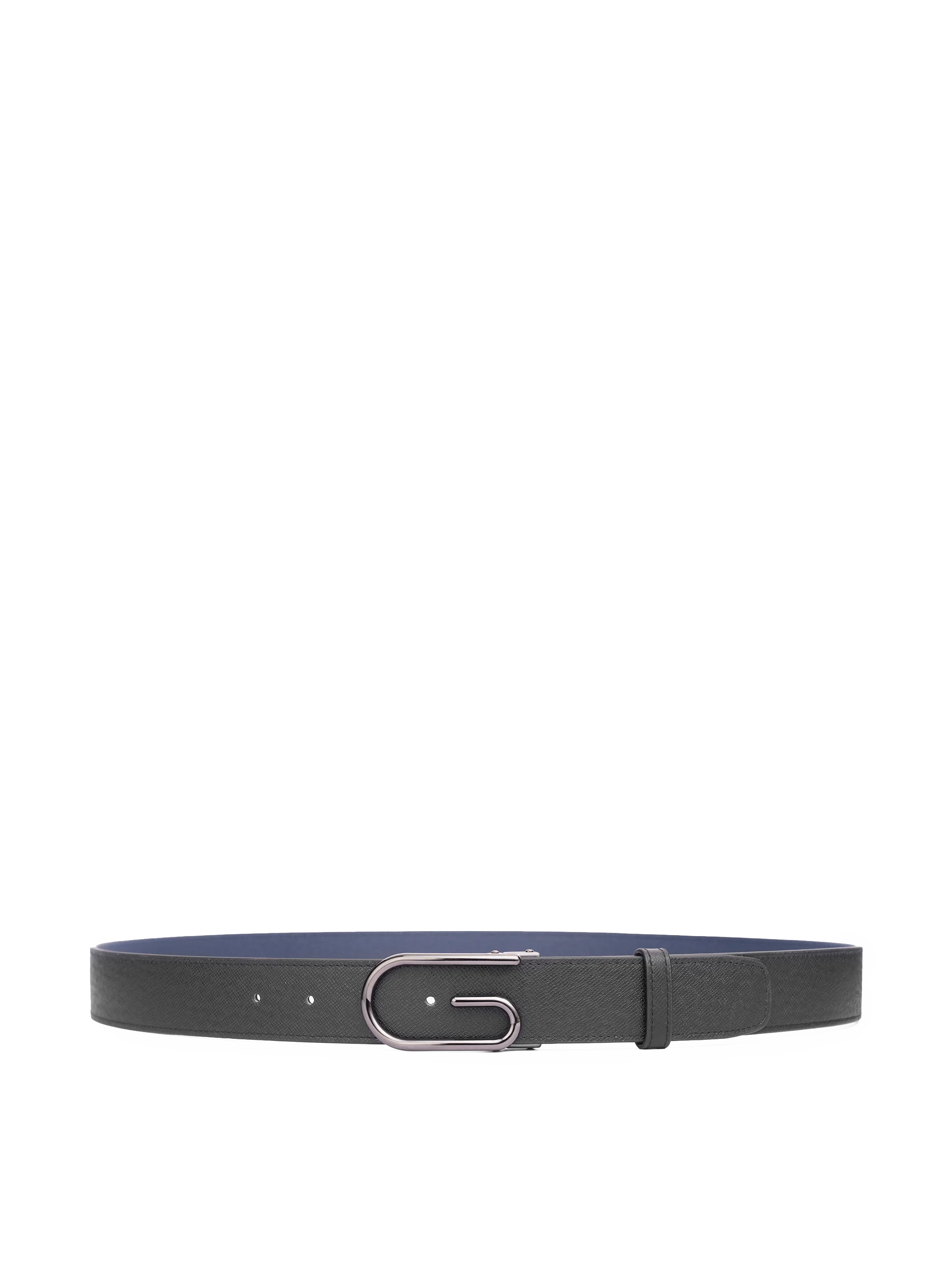 rb2498 Thắt lưng da 2 mặt đen & xanh 3.5cm - RB249