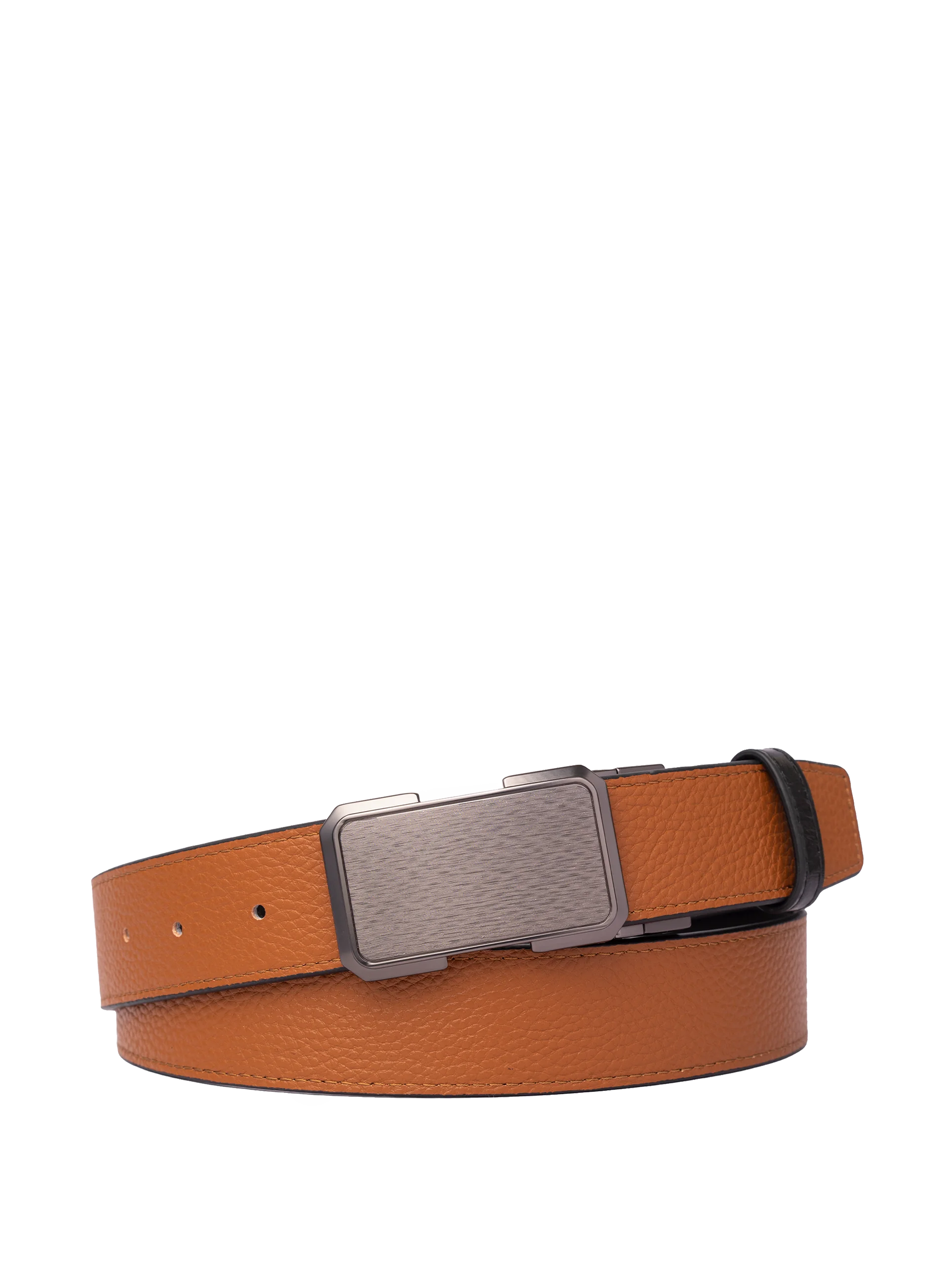 rb3075 Thắt lưng da 2 mặt đen và bò 3.5cm RB307