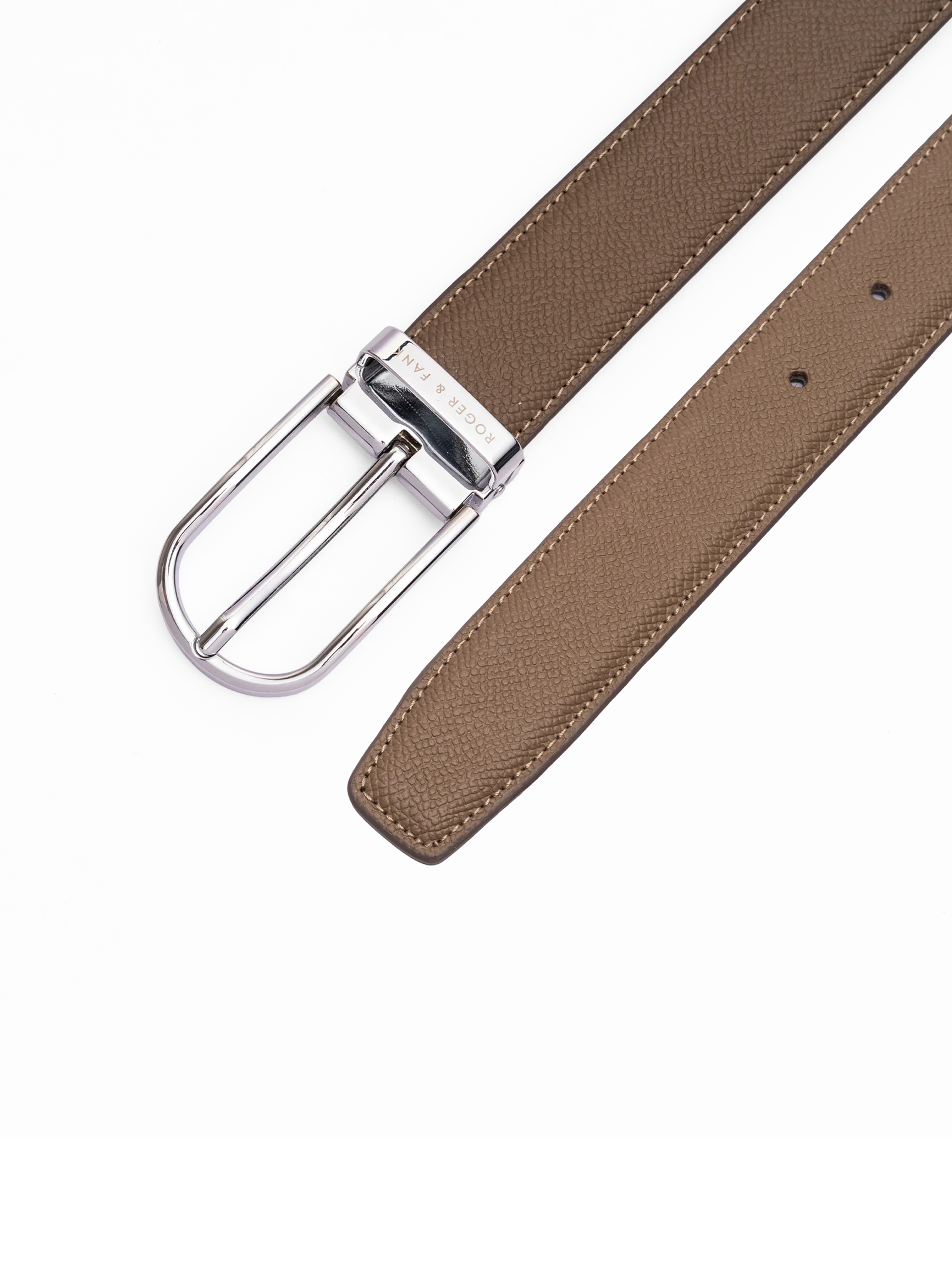 Thắt lưng da 2 mặt đen và xanh 3.0cm RB310