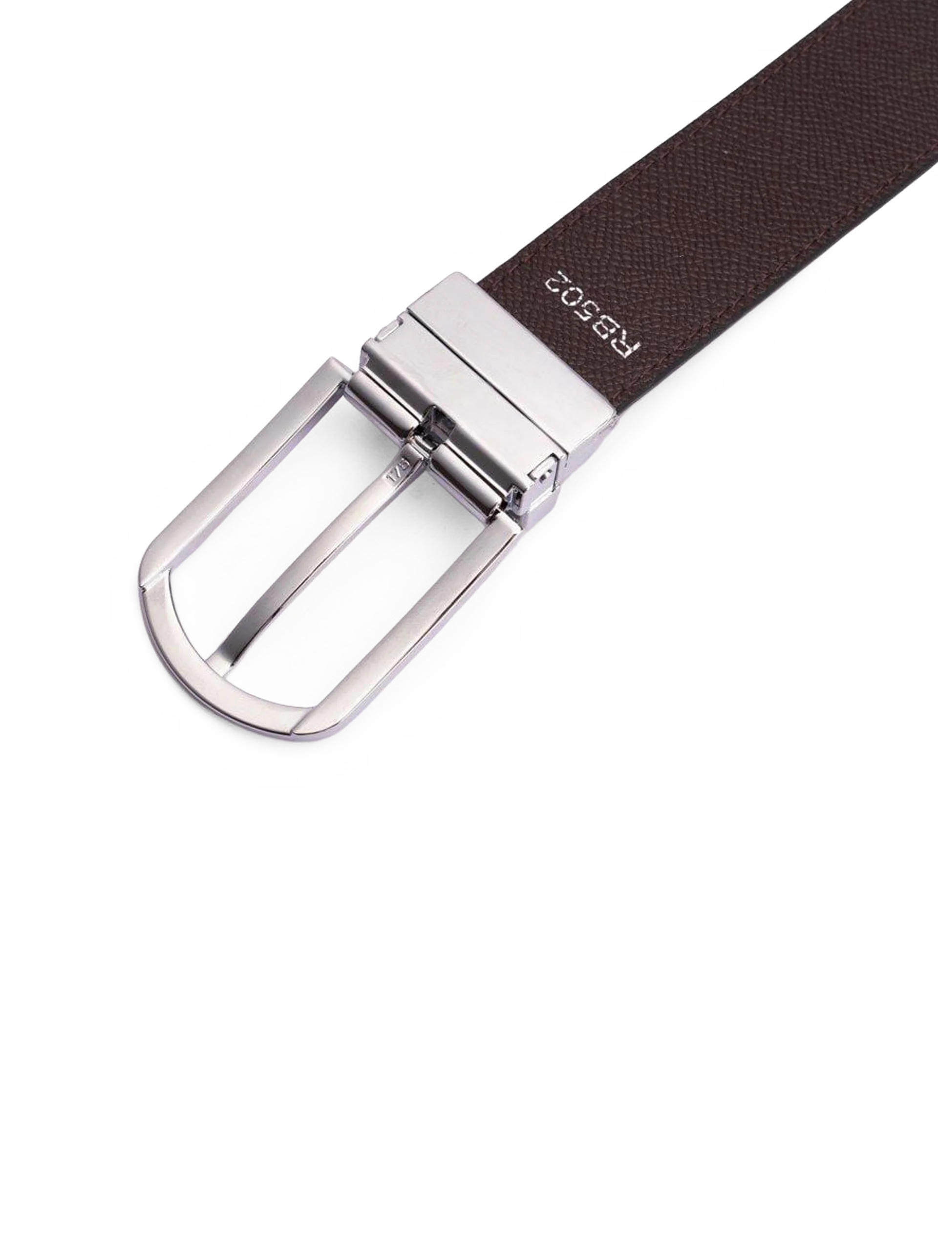 Thắt lưng da xoay 2 mặt đen & bò 3.5cm RB485